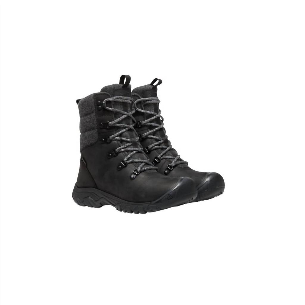 Keen Women's Greta Winter Boots In Black/black Wool