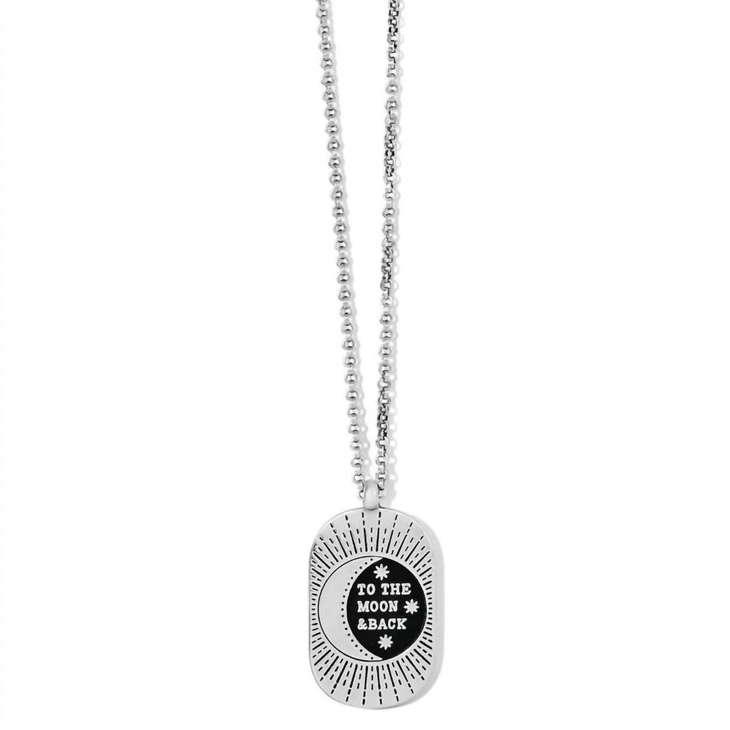 Brighton Women's Emblem Moon Necklace In Silver 3