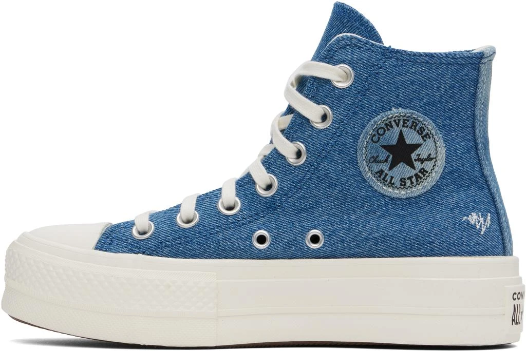 Converse Blue Chuck Taylor All Star Lift Platform Denim High Top Sneakers 3