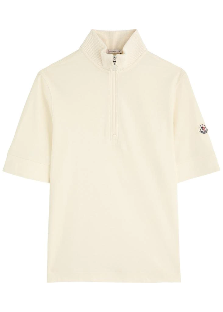 Moncler Half-zip piqué cotton T-shirt 1