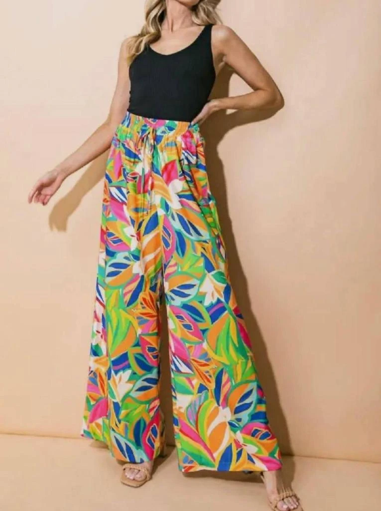 FLYING TOMATO Flying Tomato - The Tropical Patterned Flowy Pants 1