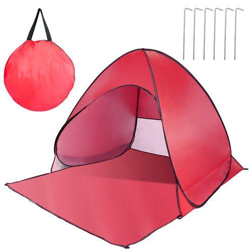 Fresh Fab Finds Pop Up Beach Tent Sun Shade Shelter Anti-UV Automatic Waterproof Tent Canopy for Outdoor Beach Camping Fishing P Red