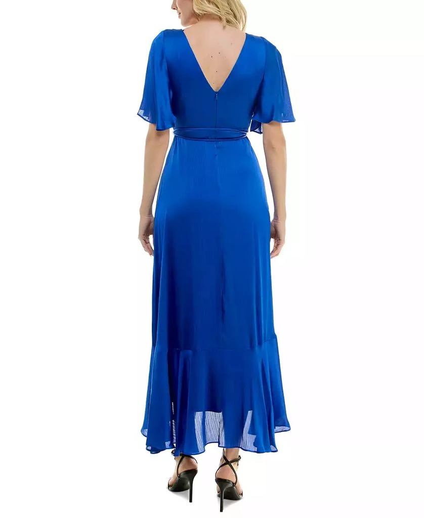 Taylor Women's Flutter-Sleeve High-Low A-Line Dress 3