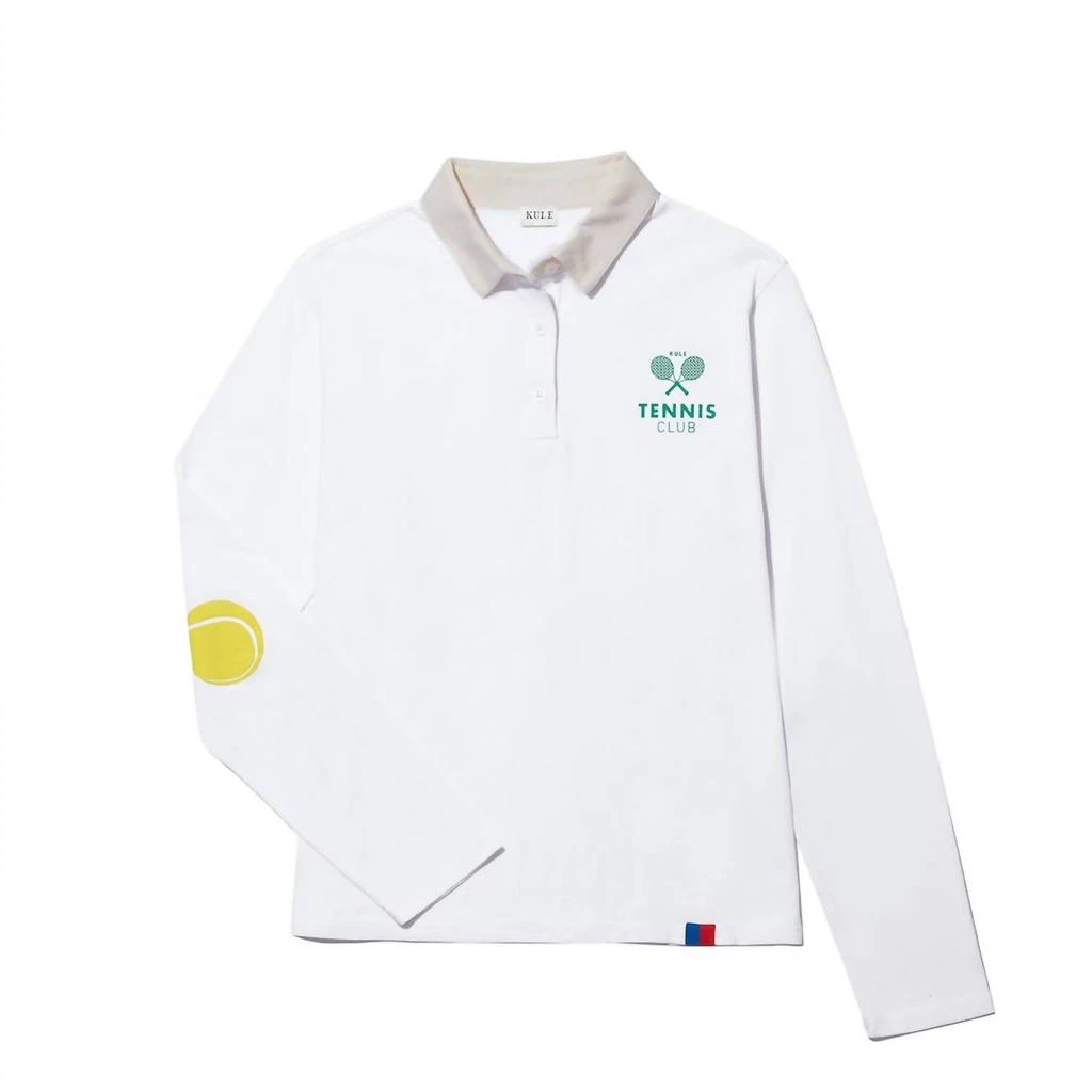 KULE The Rugby Tennis Shirt In White 2