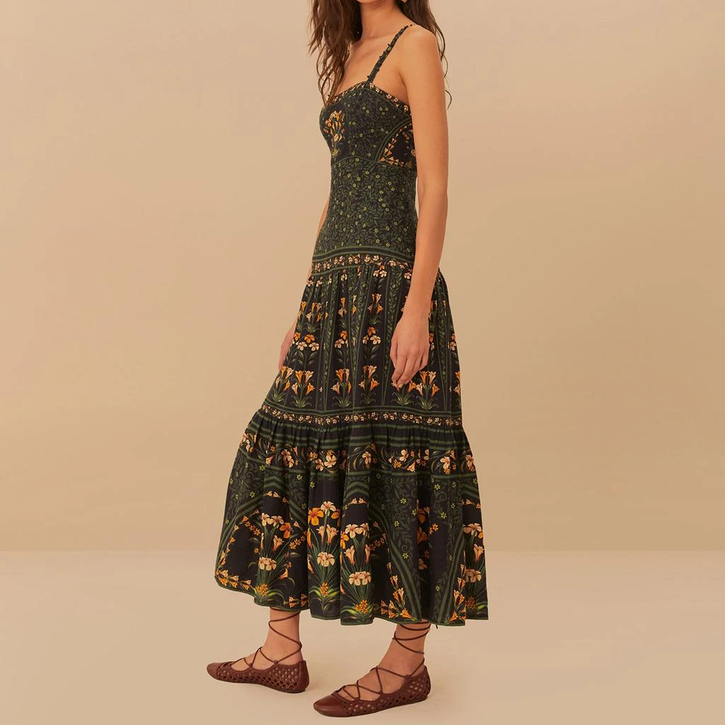 Farm Rio Flowers Arch Linen-Blend Maxi Dress 2