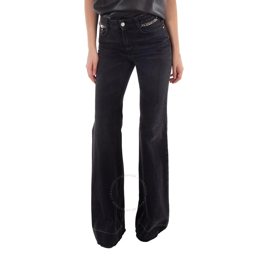 Stella McCartney Black Falabella Cotton Denim Flared Leg Jeans 1
