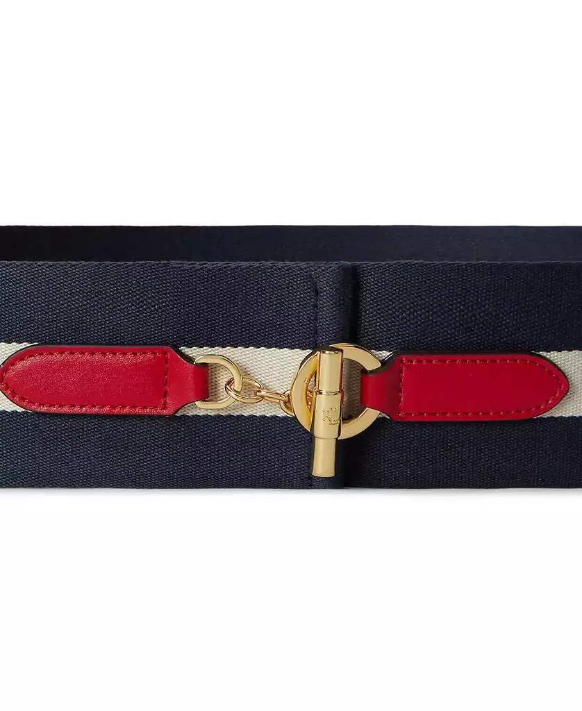 Webbed Style Ralph Lauren Striped Webbed Wide Belt - Belts - Free Shipping - BeyondStyle