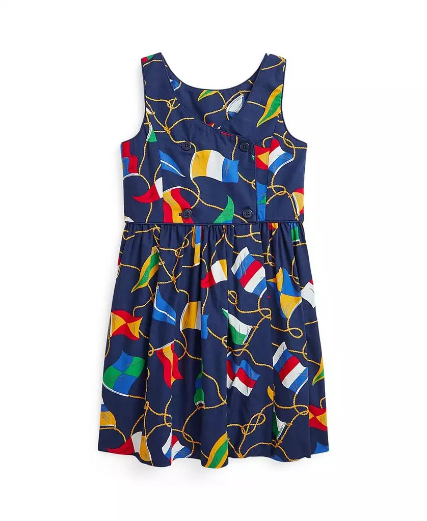 Ralph Lauren Toddler and Little Girls Nautical-Flag Cotton Poplin Dress 2