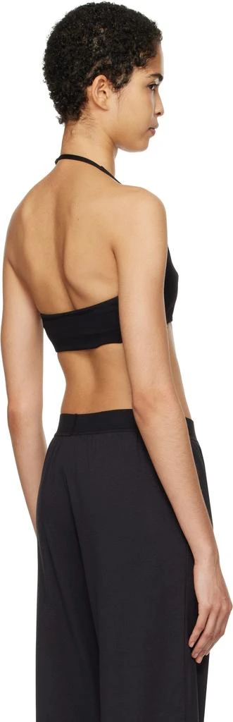 SKIMS Black Soft Lounge Halter Scoop Bralette 3