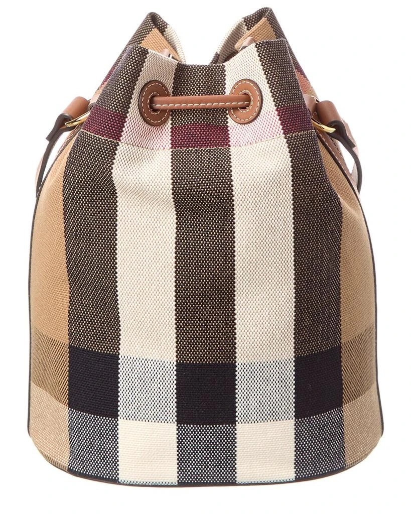Burberry Check Canvas & Leather Bucket Bag 2