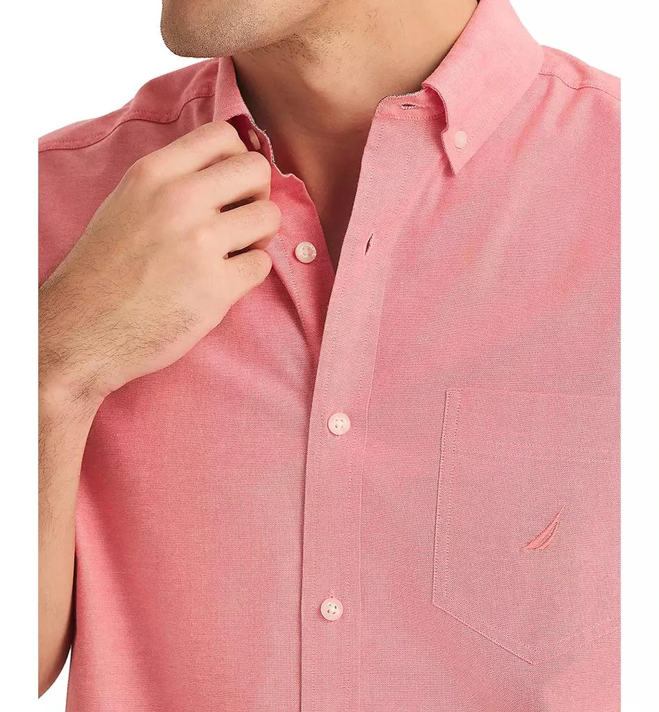 Nautica Men's Classic-Fit Short-Sleeve Solid Stretch Oxford Shirt 3