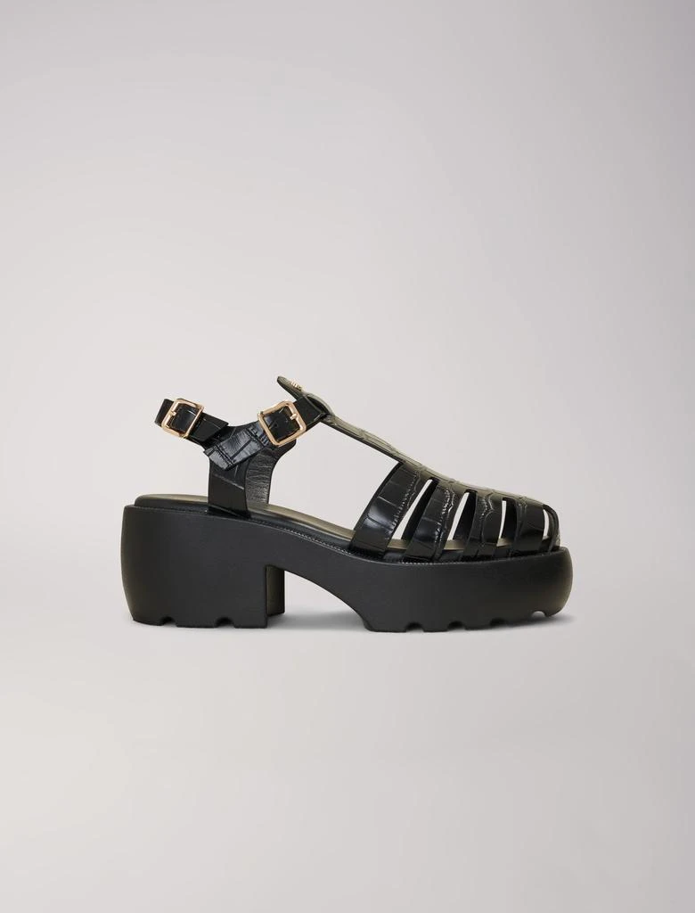 Maje Maje Woman's polyester, Leather sandals with tread for Spring/Summer 1
