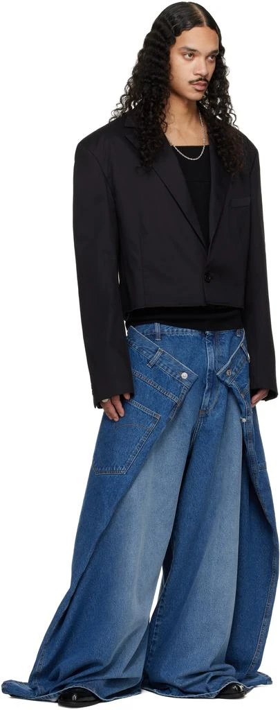 LU
U DAN Black Slashed Blazer 4