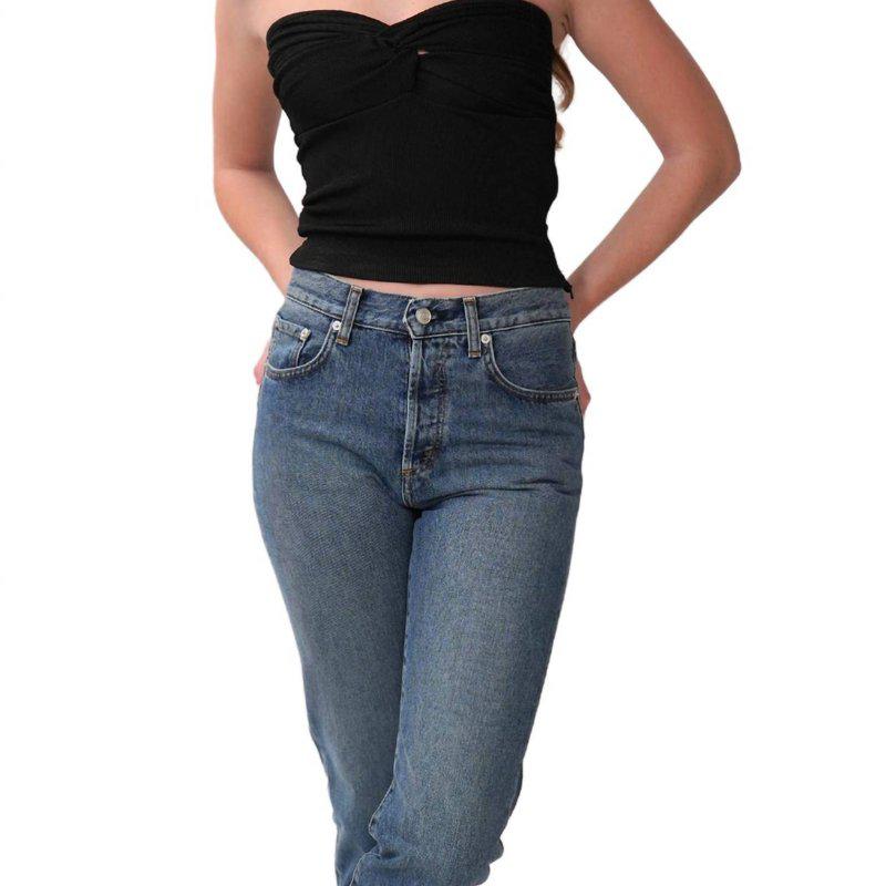 AGOLDE Tonia Twist Tube Top In Black