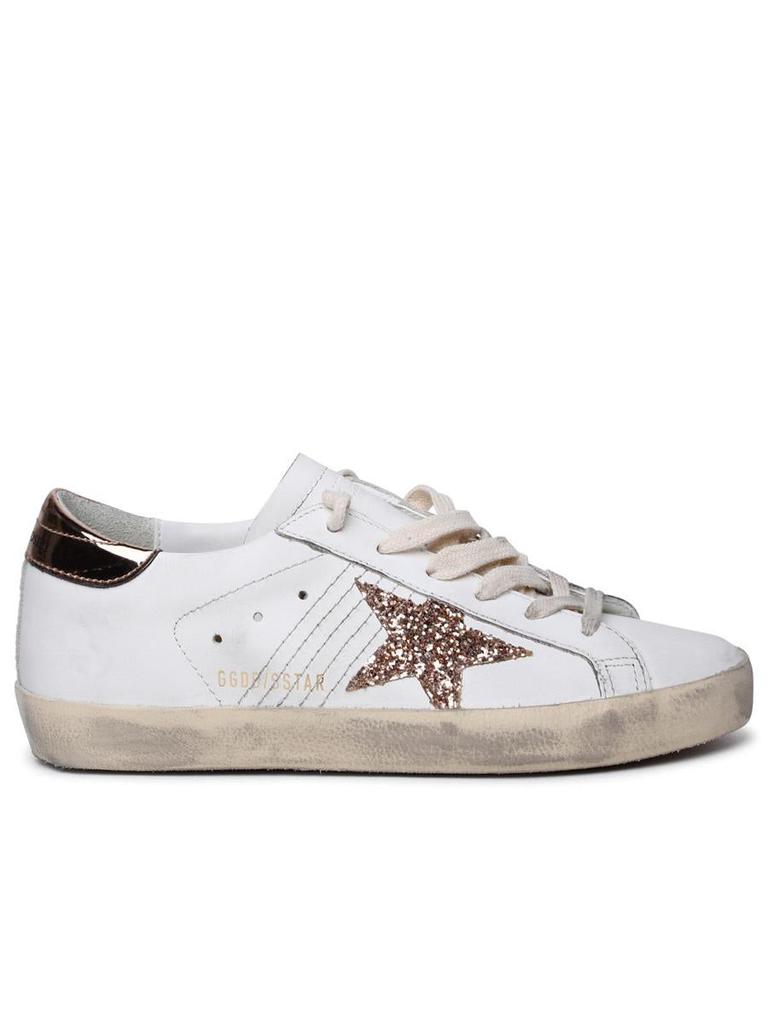 Golden Goose Golden Goose 'Super-Star Classic' White Leather Sneakers