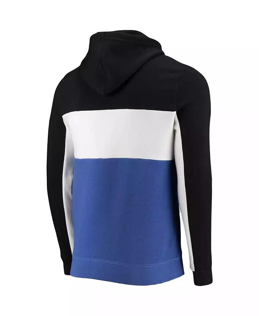 Junk Food Men's Black, White Dallas Mavericks Wordmark Colorblock Fleece Pullover Hoodie 3