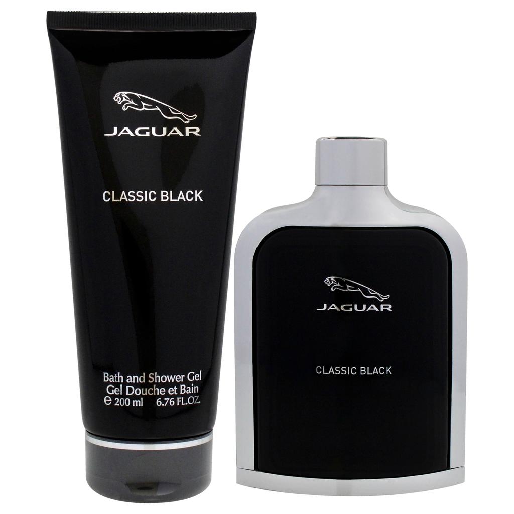 JAGUAR Classic Black by  for Men - 2 Pc Gift Set 3.4oz EDT Spray, 6.76oz Bath and Shower Gel
