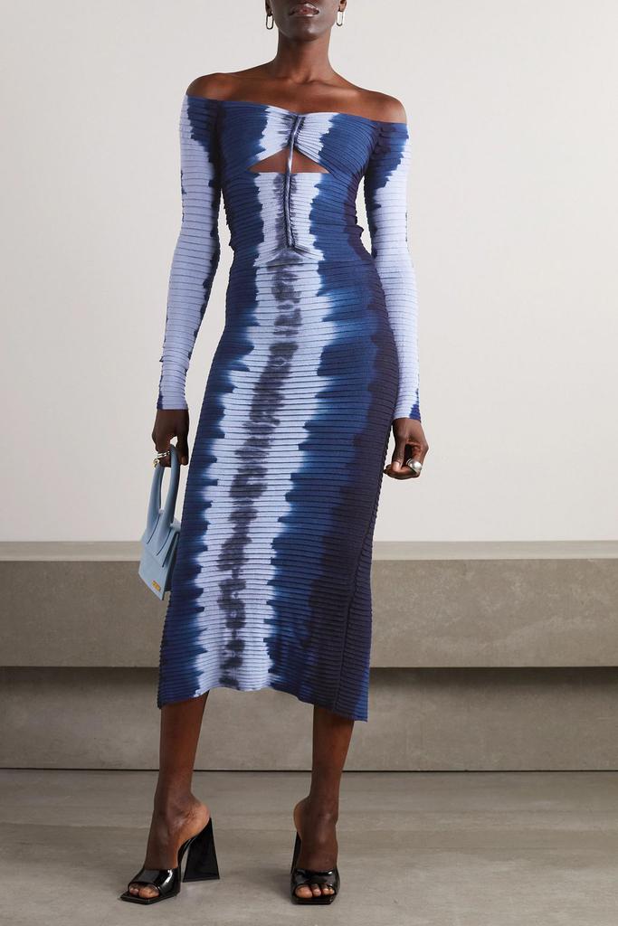 Altuzarra Mosiya pintucked tie-dyed knitted skirt