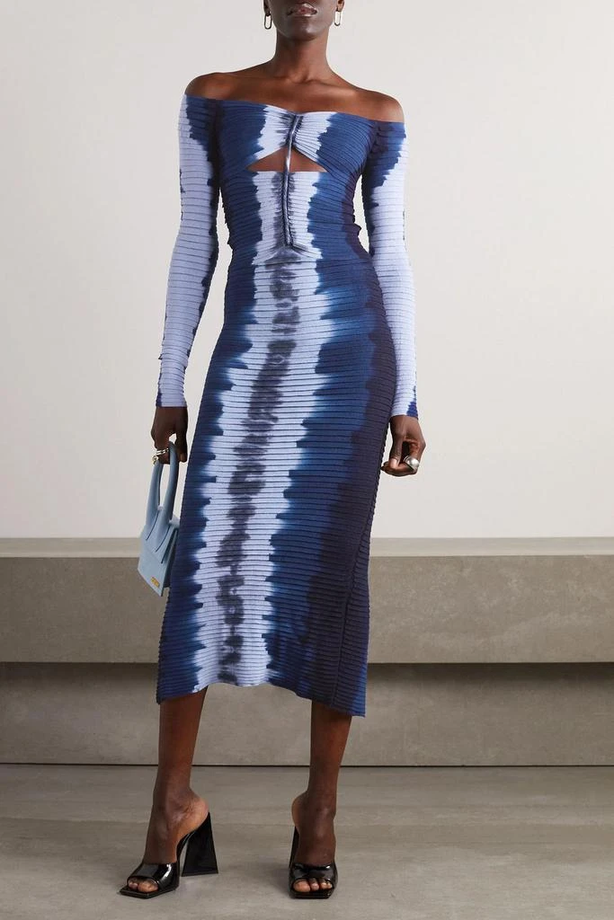 Altuzarra Mosiya pintucked tie-dyed knitted skirt 2