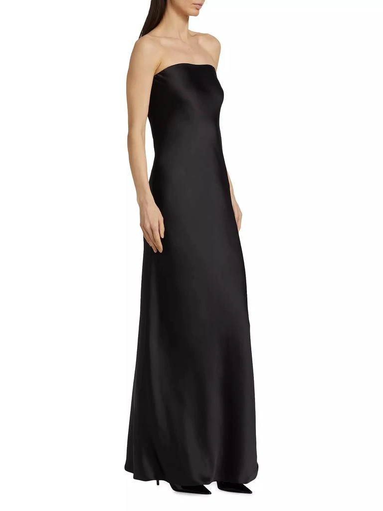 Norma Kamali Satin Bias Strapless Gown 4