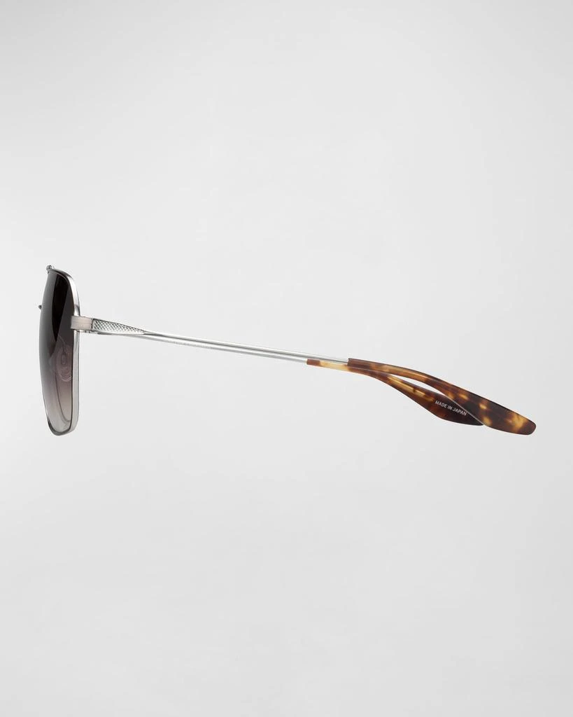 Barton Perreira Men's Aeronaut Double-Bridge Metal Aviator Sunglasses 2