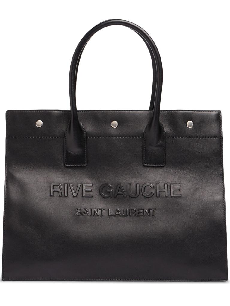 SAINT LAURENT Rive Gauche Small Leather Tote Bag