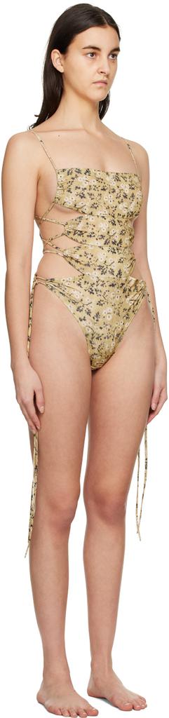 KNWLS SSENSE Exclusive Yellow Ntica One-Piece Swimsuit