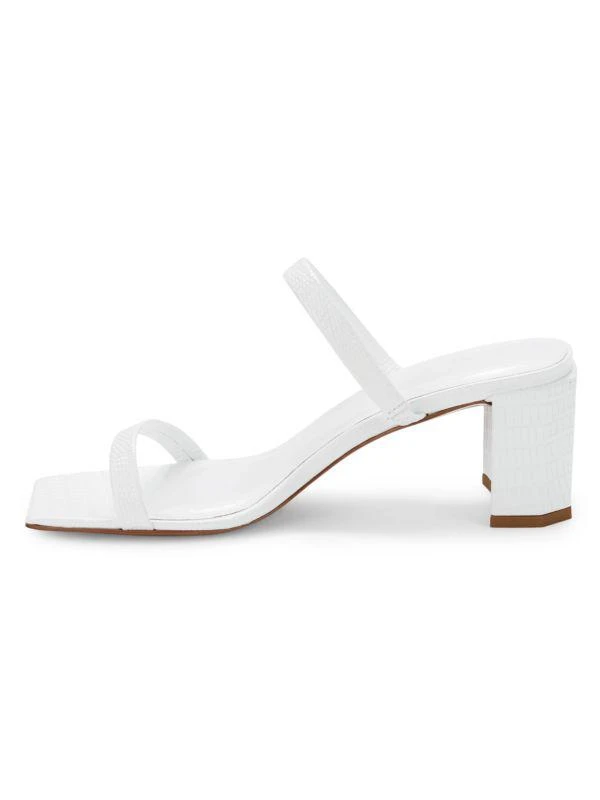 by FAR Tanya Embossed Block Heel Sandals 4