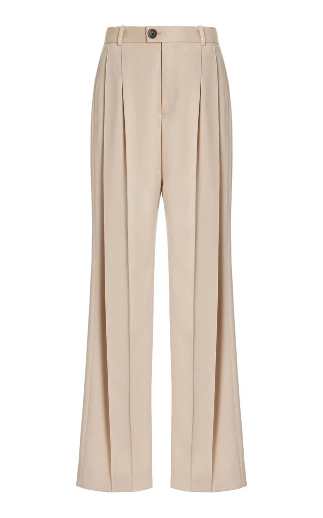 Peter Do Peter Do - Deep Pleat Wool Straight-Leg Pants - Neutral - L - Moda Operandi 1