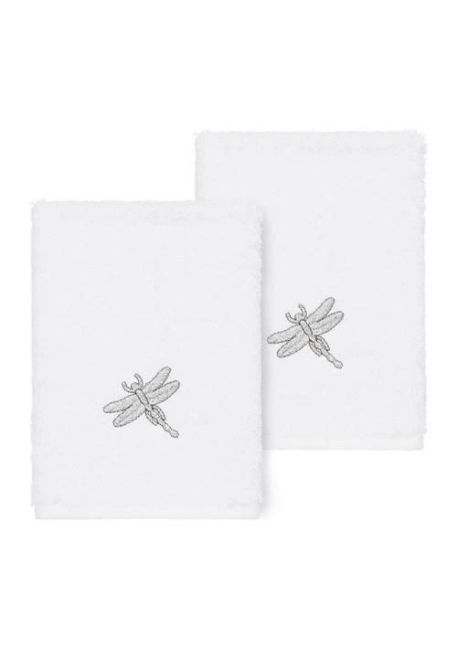 Linum Home Textiles BRAELYN 2PC Embellished Washcloth Set