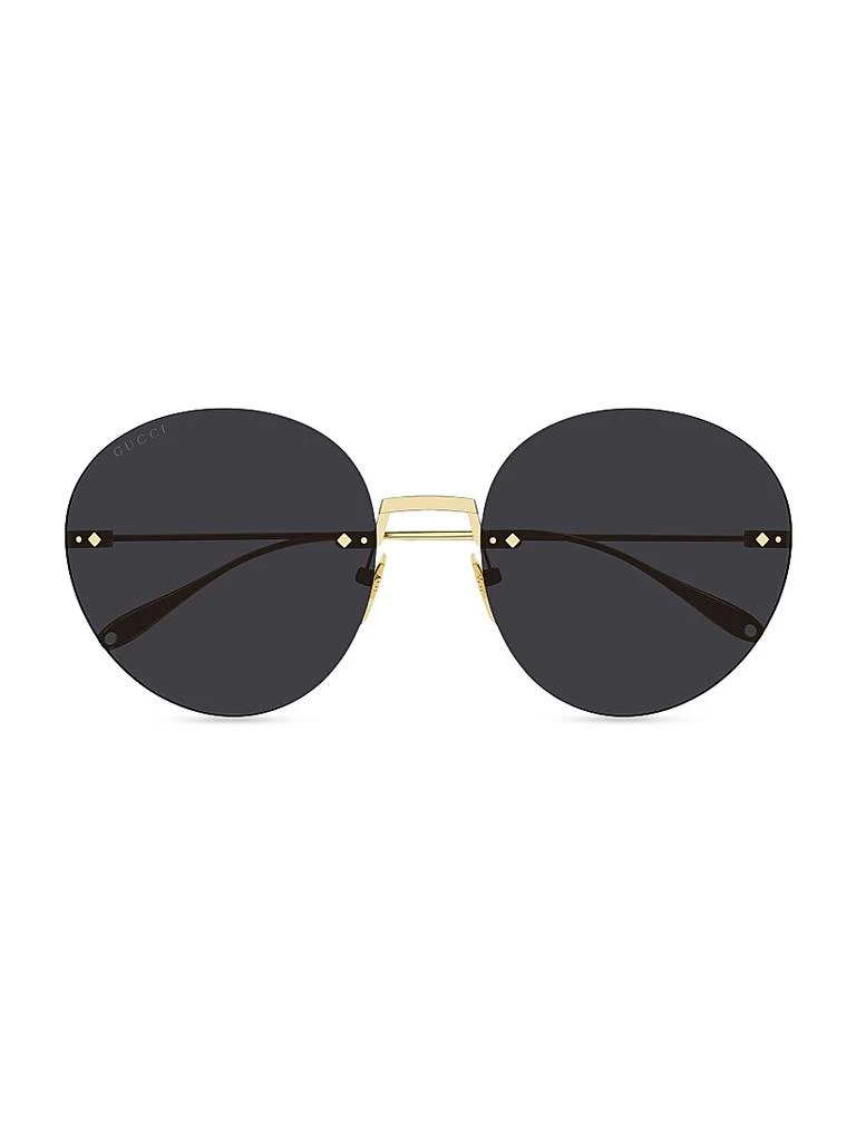 Gucci Pure Metal 60MM Rimless Sunglasses 1