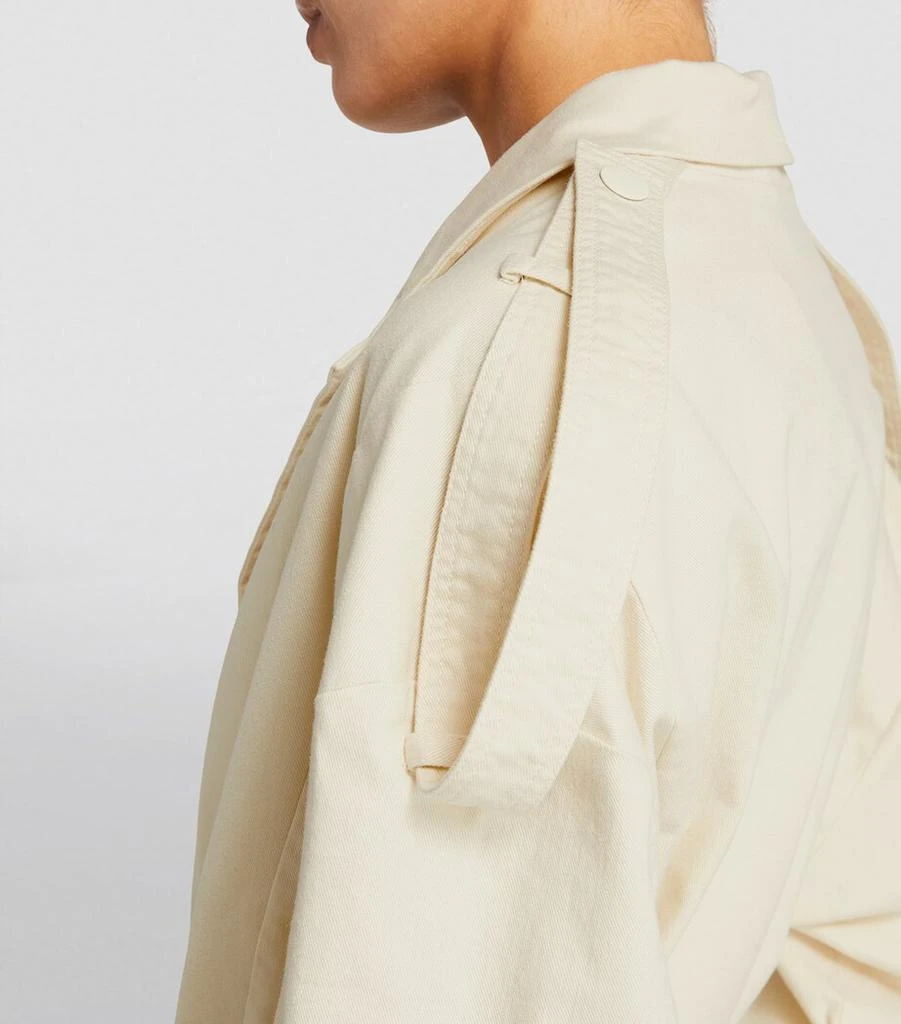 LAPOINTE Shearling-Trim Trench Coat 6
