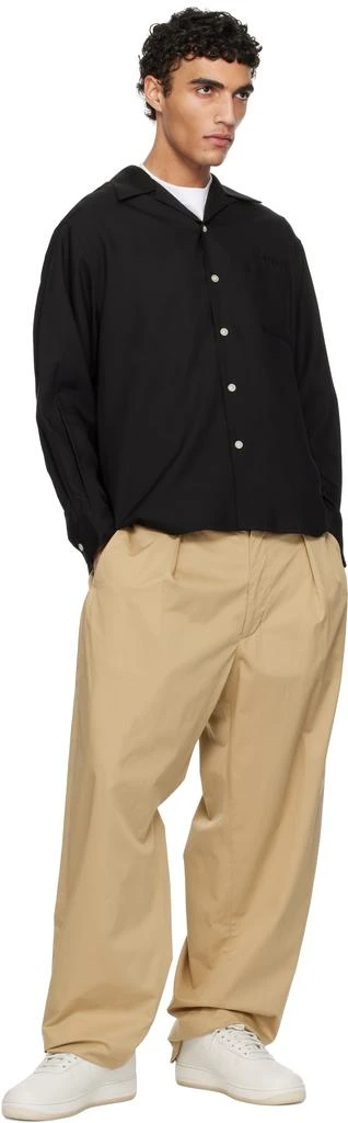 Wacko Maria Black 50's Open Collar Shirt 4
