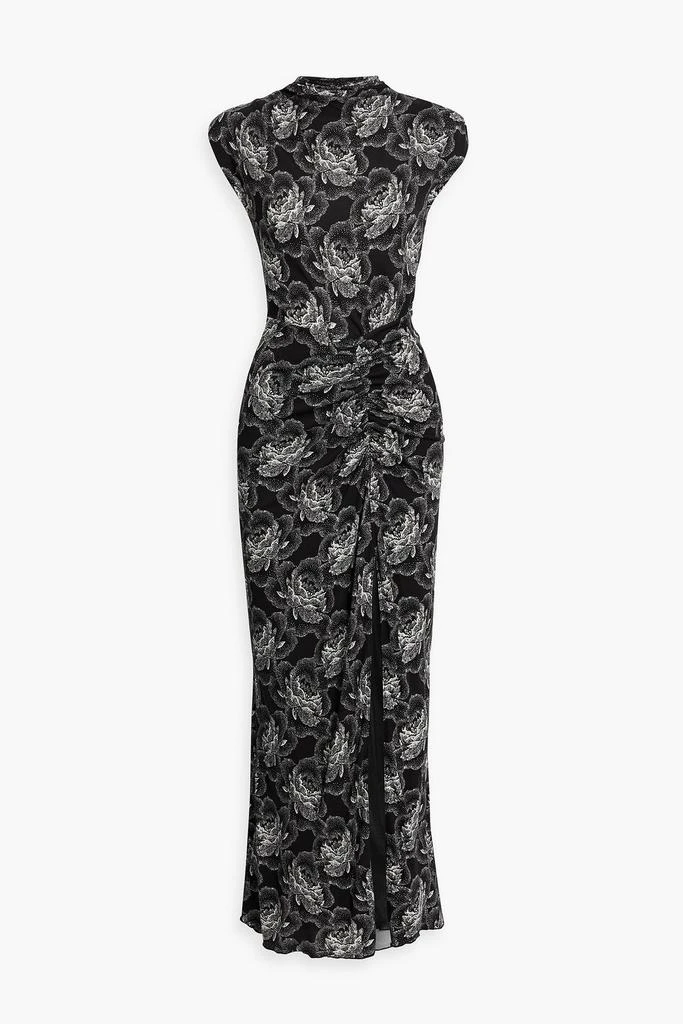 Diane von Furstenberg Apollo ruched floral-print jersey maxi dress