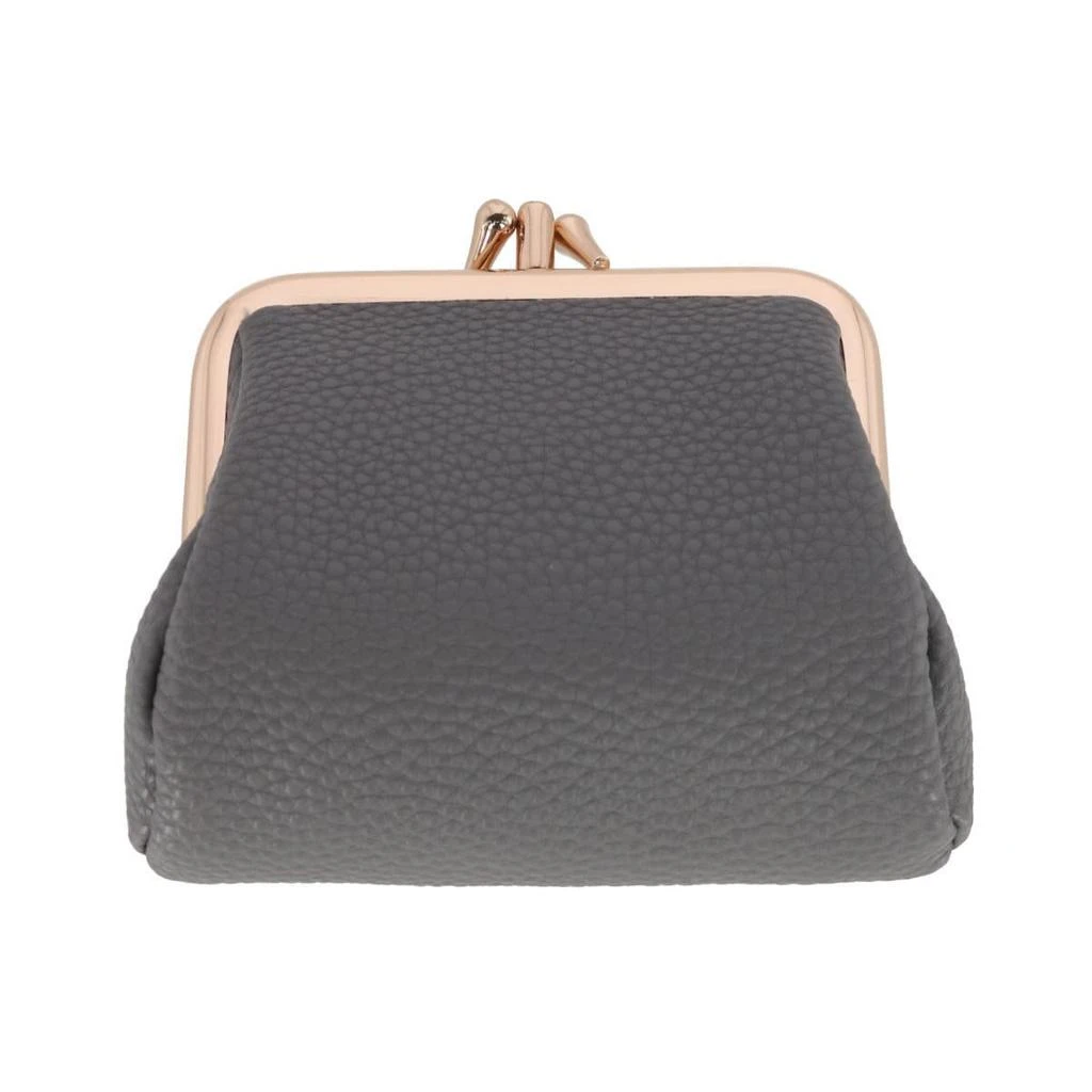 Julia Buxton Women's Vegan Leather Triple Frame Coin Purse Wallet 11
