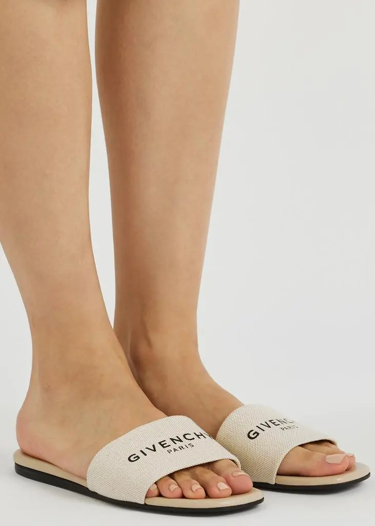 Givenchy Logo-print canvas sliders 5