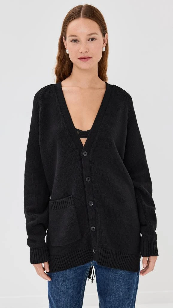 Tibi Fringed Half Cardigan Soft Sweater 7