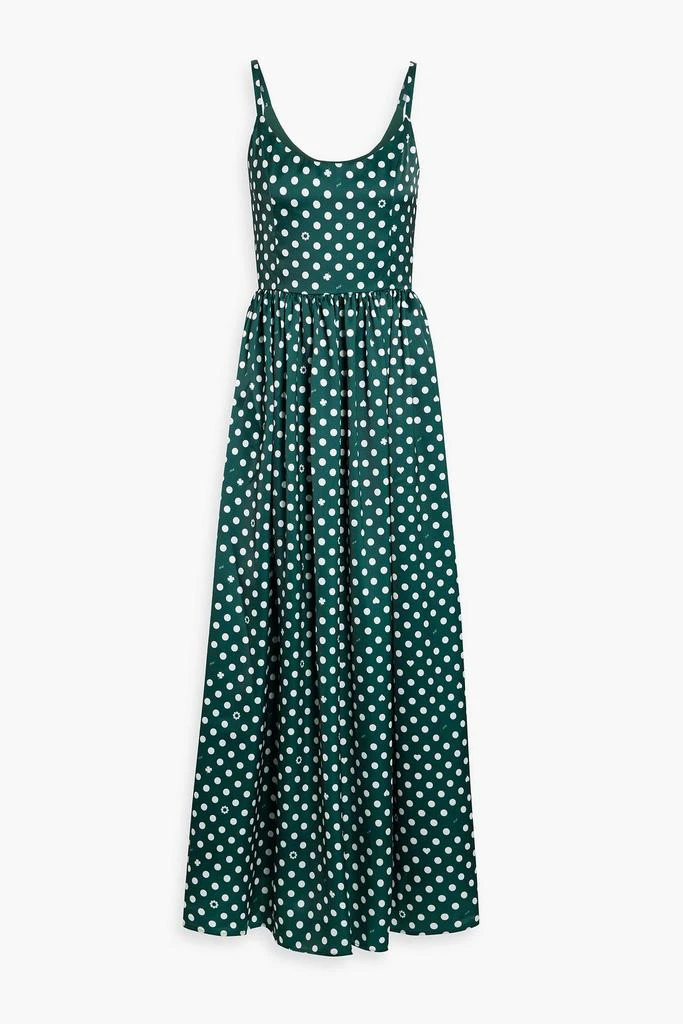 HVN Florence printed satin maxi dress 1