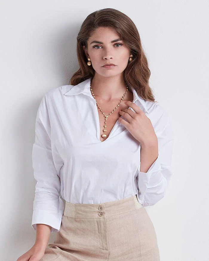 Marco Bicego 18K Yellow Gold Africa Diamond Y Necklace, 16.75" 6