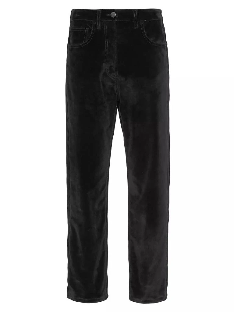Prada Five-Pocket Velvet Denim Jeans 1