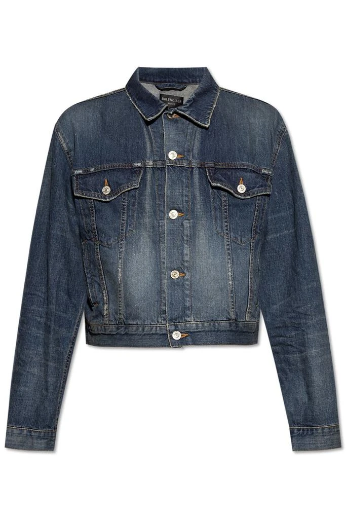 Balenciaga Balenciaga Collared Button-Up Denim Jacket 1