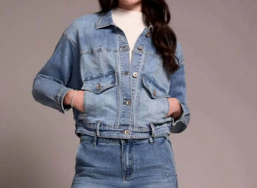 Tribal Tribal - Classic Drop Shoulder Denim Jacket