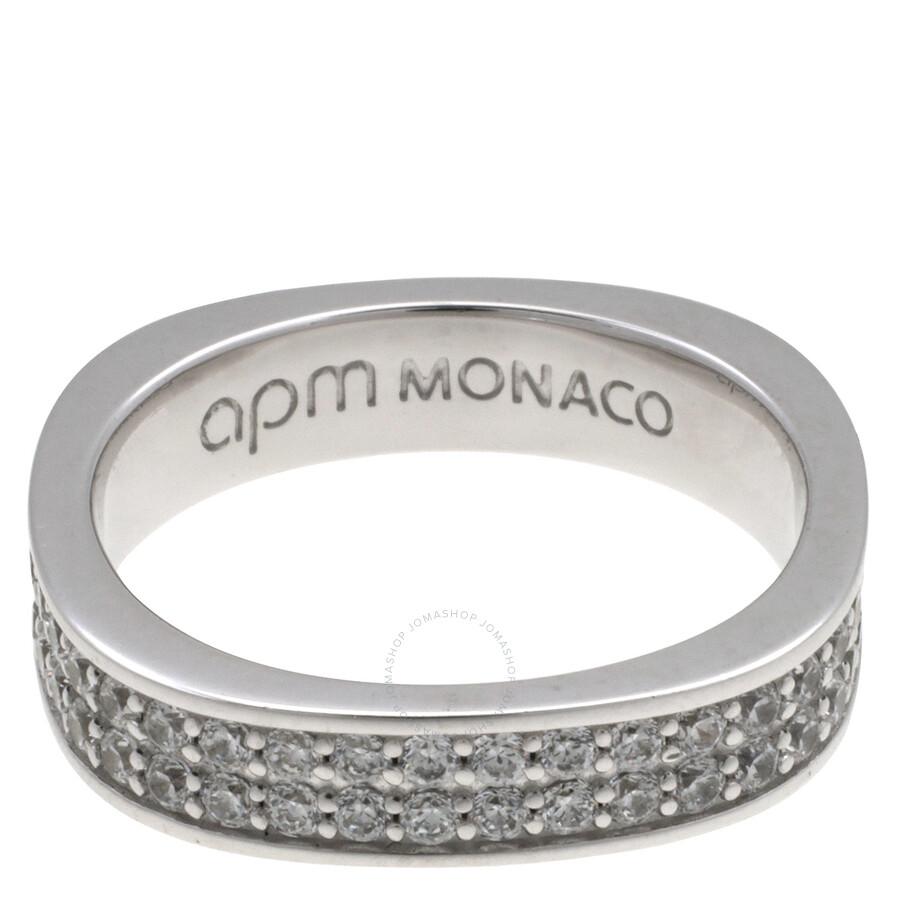 apm Monaco Ladies Chunky Pave Embellished Ring