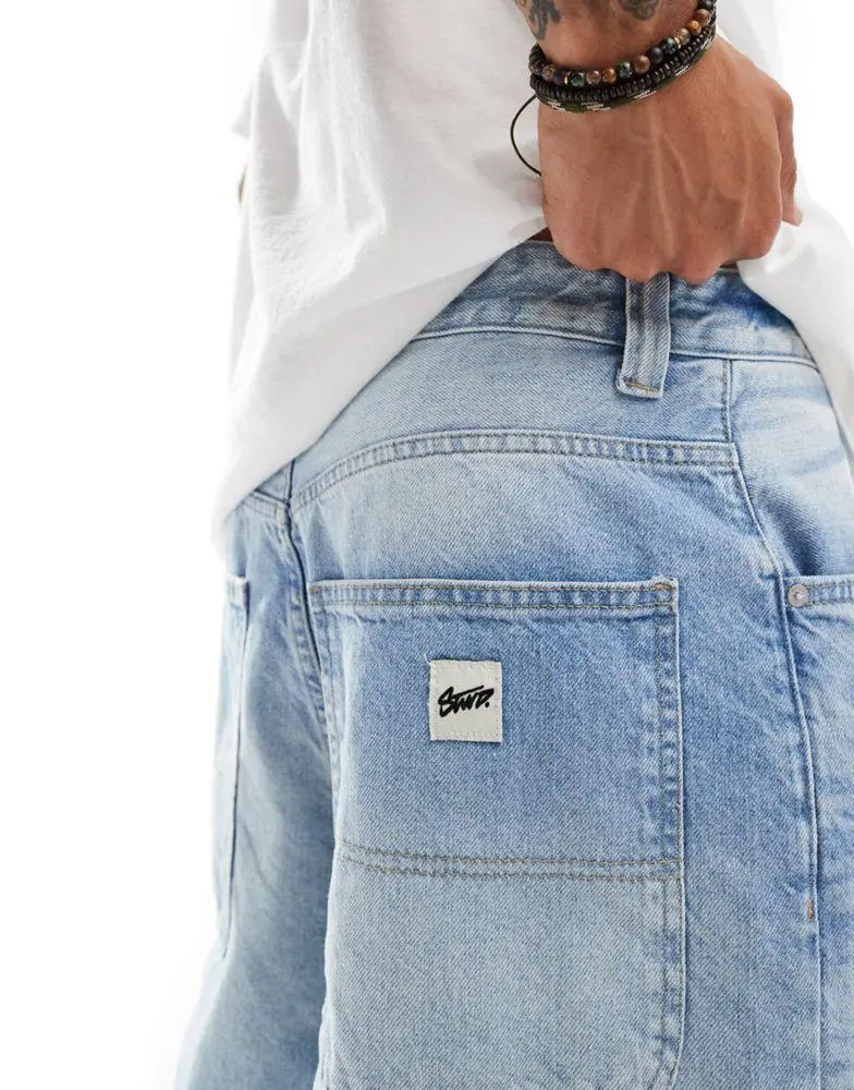 Pull&bear skater fit jean in light blue – On Sale Now with Up to 