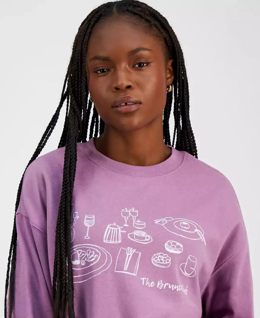 Rebellious One Juniors' Brunch Club Graphic Sweatshirt 3