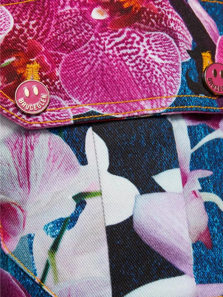 BruceGlen Orchid Floral Denim Cargo Miniskirt 7
