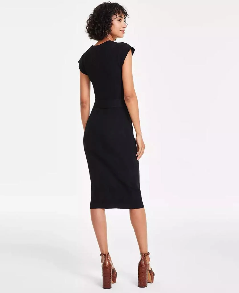Women's Textured-Knit Cap-Sleeve Midi Dress  On Sale Now with Up to 61%  Off | Discover Exclusive Deals & Savings at BeyondStyle  Authentic Vince  Camuto dress|women's fashion|dresses with Limited-Time Discounts, Free