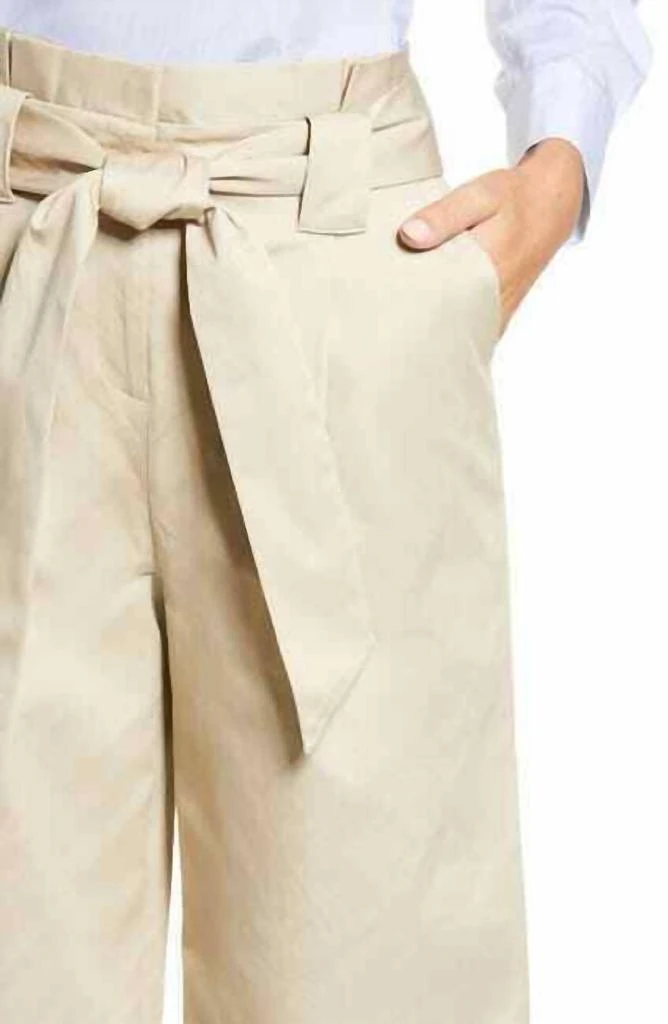 Halogen Halogen - Oxford Paperbag Belted Wide Leg Cropped Pants 4