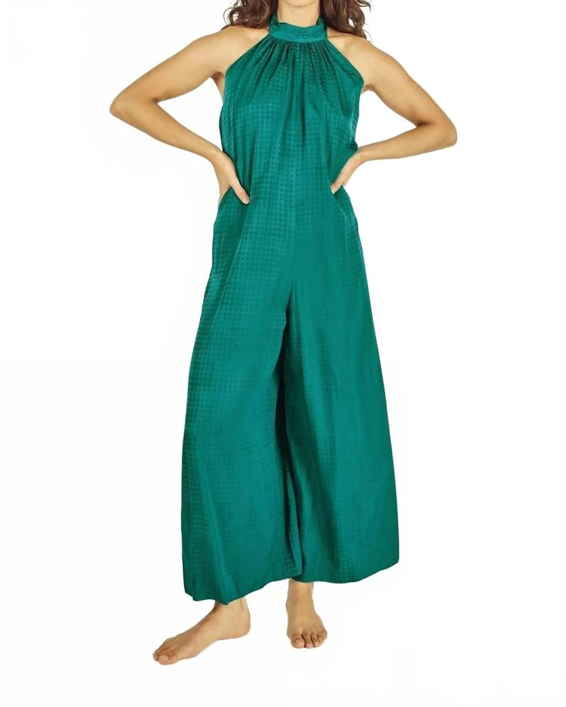 Traffic People Twiggy Wide Leg Jumpsuit In Blue Circle Of Trust