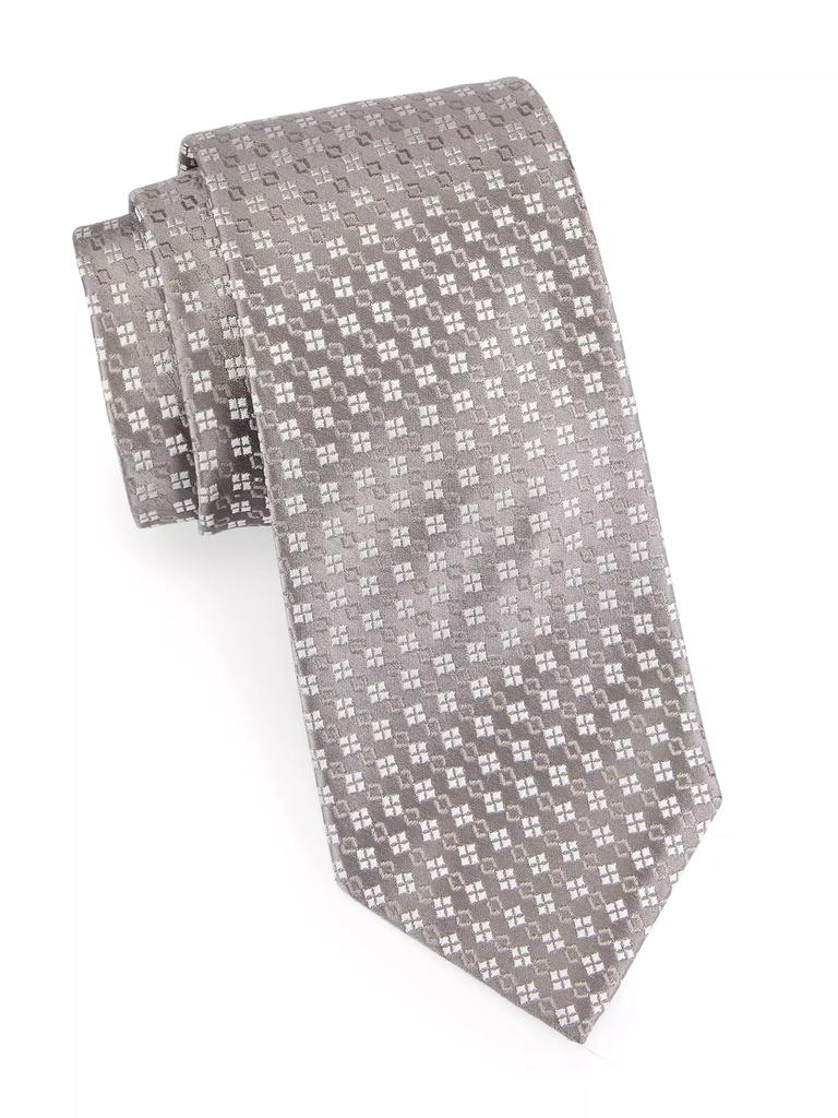 Charvet Mini Medallion Chain Silk Jacquard Tie